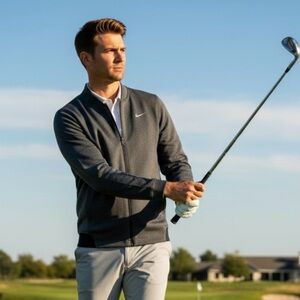 Nike Tiger Woods Collection Gray Golf Jacket S